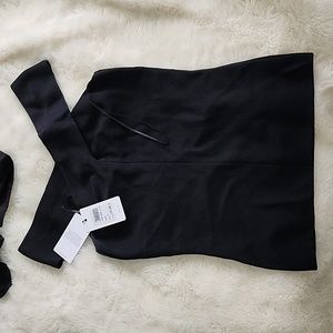 Reiss Black off the shoulder top - M